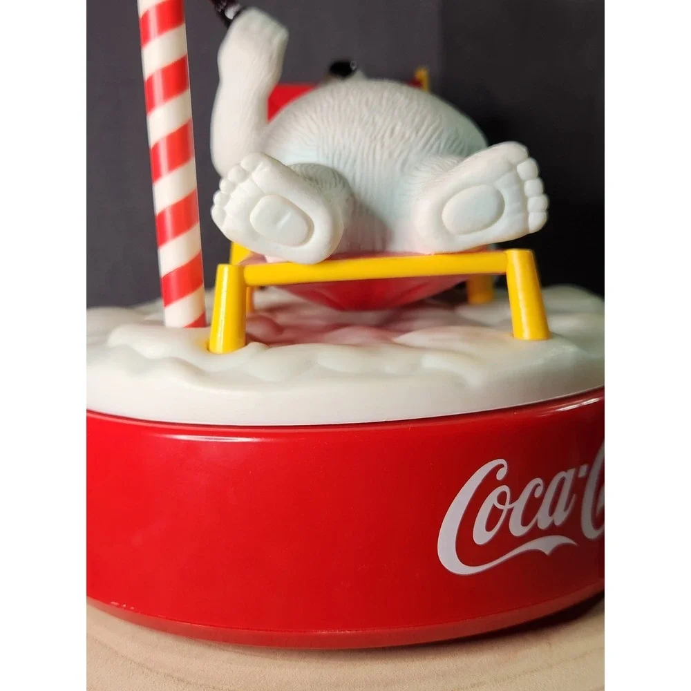 Vintage 1995 Coca-Cola Polar‎ Bear Clock w/Instructions~FULLY FUNCTIONAL~